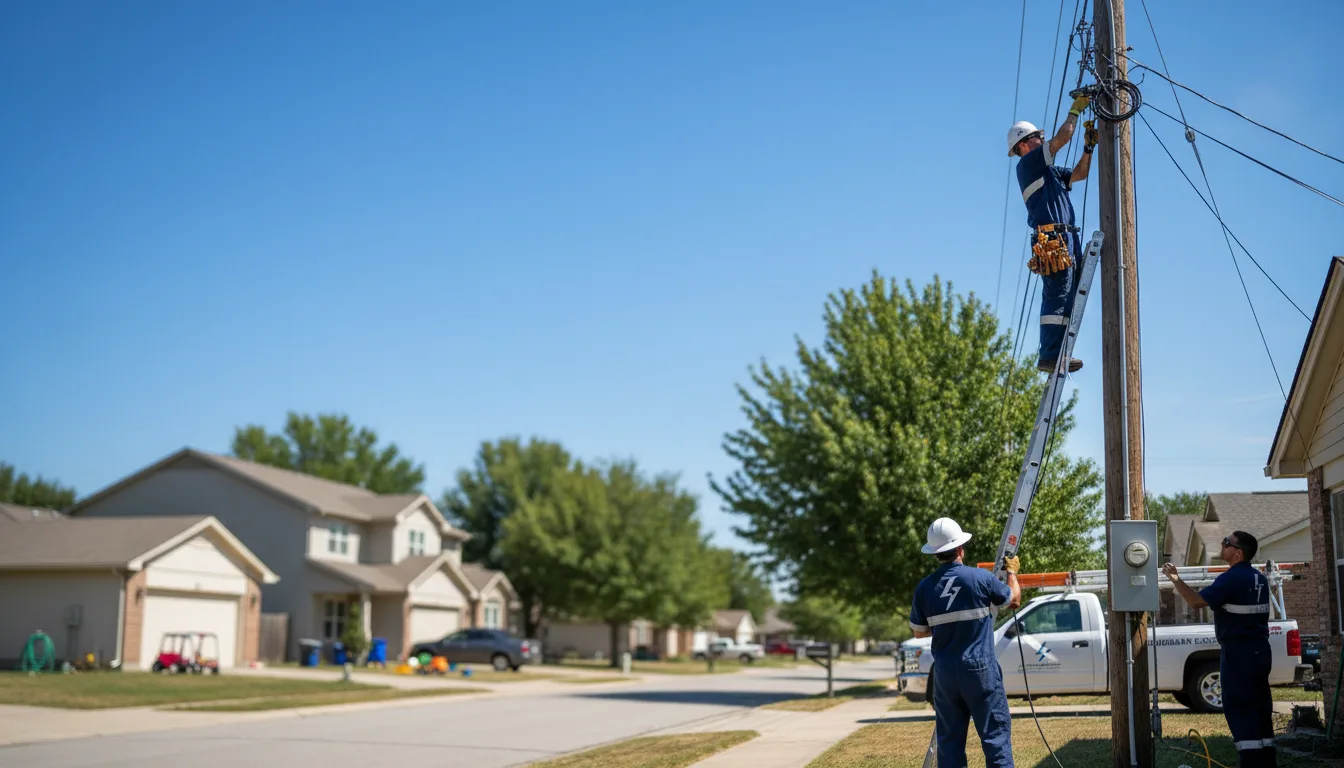 Residential electrician providing installation services in Ola, ID